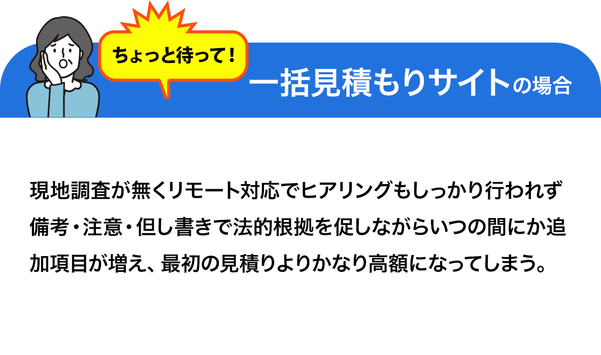 一括見積もりサイトの場合