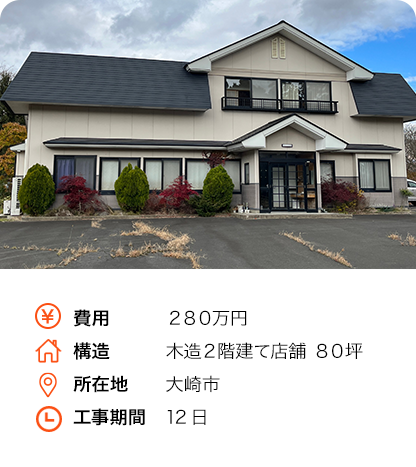 木造２階建て店舗 ８０坪